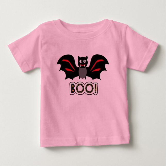 T-shirt Pour Bébé Cute Custom Vampire Bat Boo Halloween tout-petit (Devant)