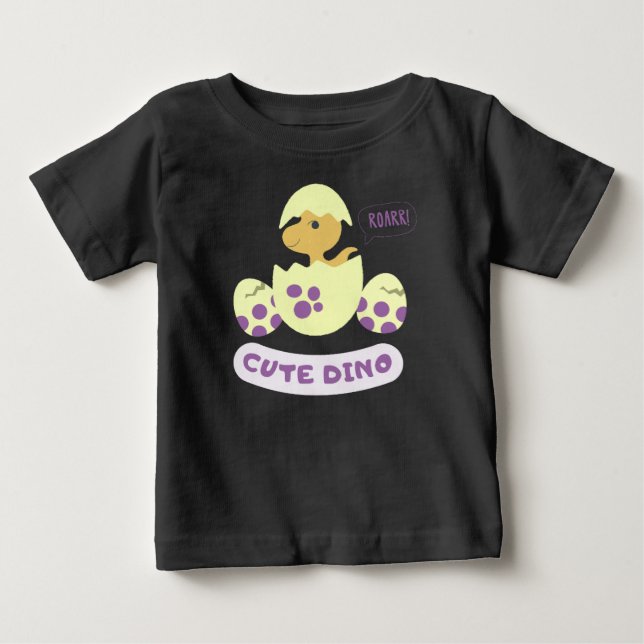 T-shirt Pour Bébé Cute dino (Devant)