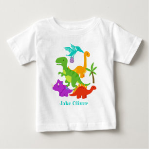 T-shirt Pour Bébé Cute Dinosaures Personnalisé