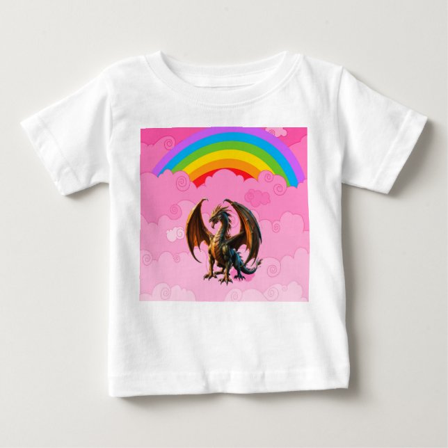 T-shirt Pour Bébé Cute Dragon (Devant)