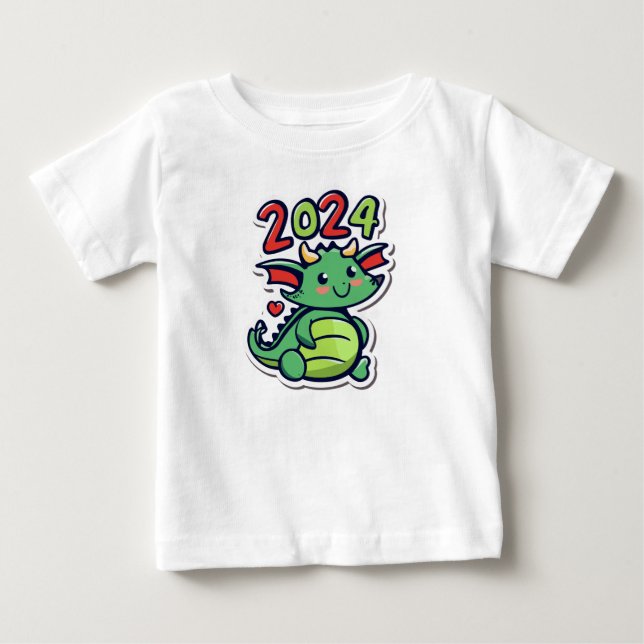 T-shirt Pour Bébé Cute Dragon 2024 (Devant)