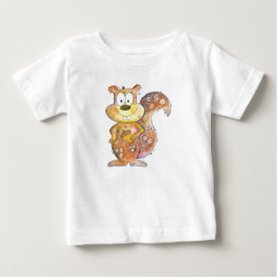 T-shirt Pour Bébé Cute écureuil Brown Whimsical