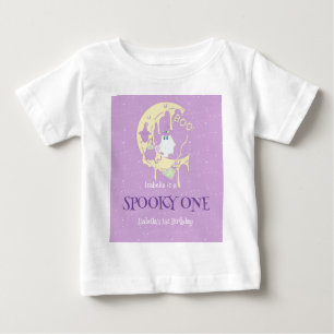 T-shirt Pour Bébé Cute Éffrayant One Ghost Moon Halloween 1er Annive