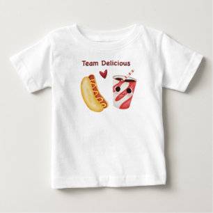 T-shirt Pour Bébé Cute Fast Food - Kawaii Junk Food Face