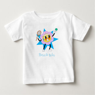 T-shirt Pour Bébé Cute Flower Playing Tennis – Funny Sports kids tsh