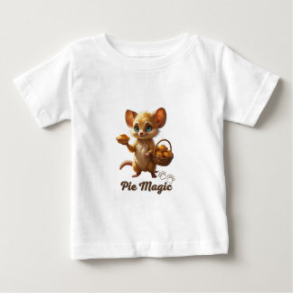 T-shirt Pour Bébé Cute Forest Mouse with Pies