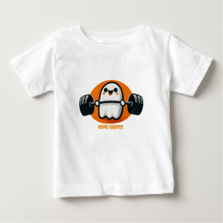 T-shirt Pour Bébé Cute Ghost Lifting Weights