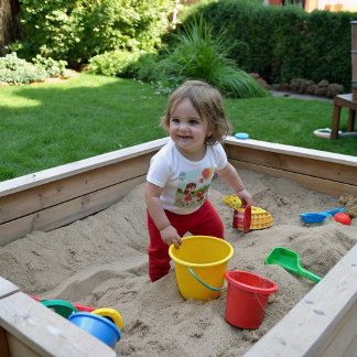T-shirt Pour Bébé Cute Girl with Dog & Balloons 