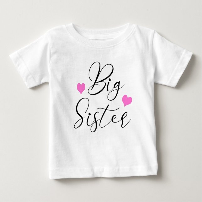 T-shirt Pour Bébé Cute Grande Soeur (Devant)