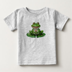 T-shirt Pour Bébé Cute Grenouille verte