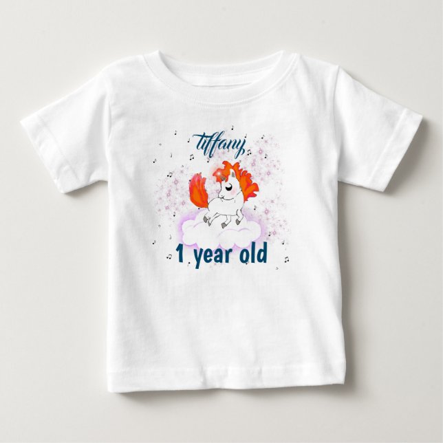 T-shirt Pour Bébé cute Happiness magic unicorn (Devant)