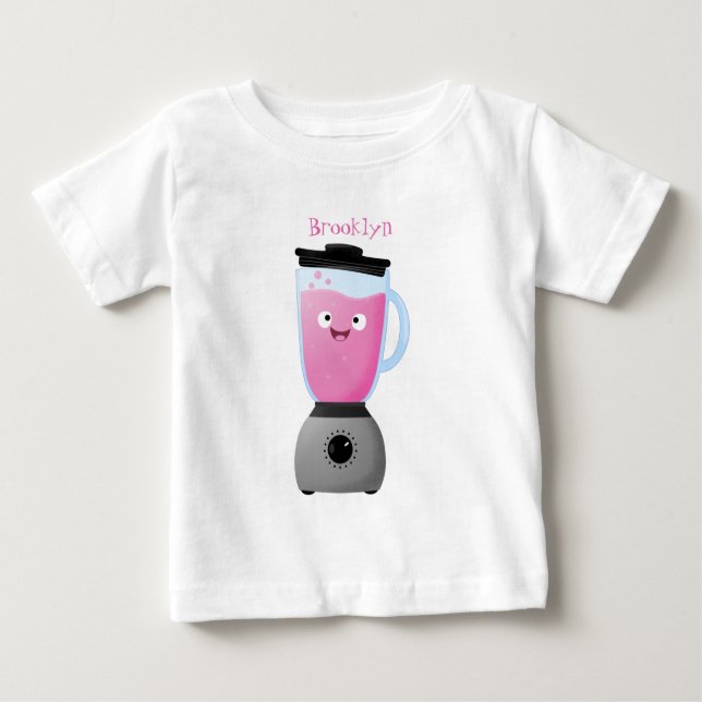 T-shirt Pour Bébé Cute happy food mixender cuisine appareil dessin a (Devant)