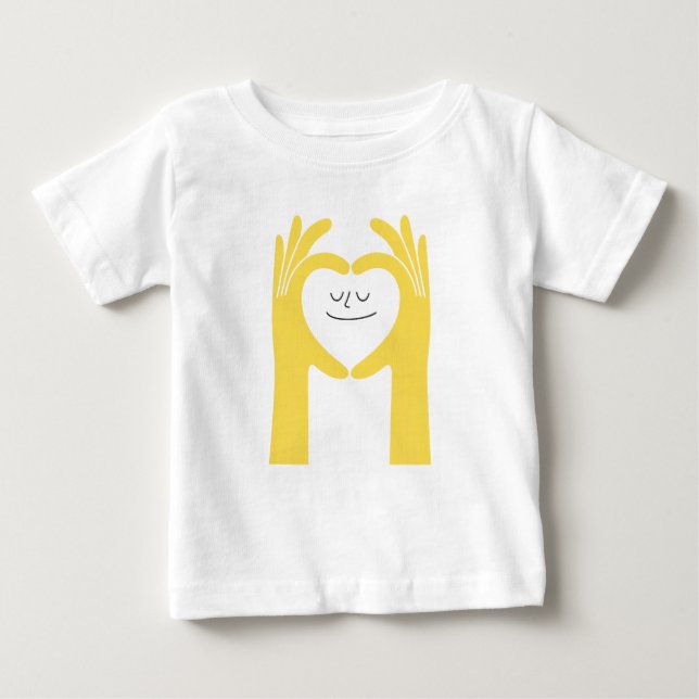 T-shirt Pour Bébé Cute Heart Hands Baby Tee (Devant)