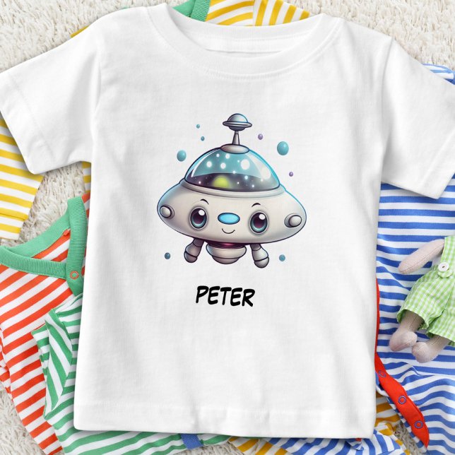 T-shirt Pour Bébé Cute Jovely Personnalisé Ufo (Créateur téléchargé)