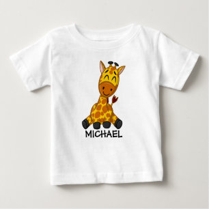 T-shirt Pour Bébé Cute Jungle Safari Giraffe Animaux Enfants