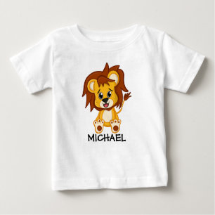 T-shirt Pour Bébé Cute Jungle Safari Lion Animaux Enfants