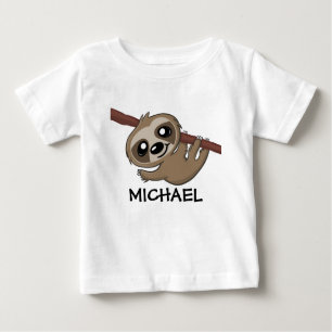 T-shirt Pour Bébé Cute Jungle Safari Sloth Animal Kids