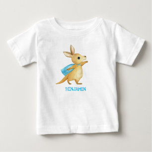 T-shirt Pour Bébé Cute Kangaroo - Nom de bébé Customisé Top Tshir