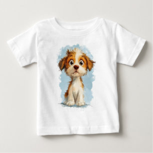 T-shirt Pour Bébé Cute Kawaii Caricature Chiot