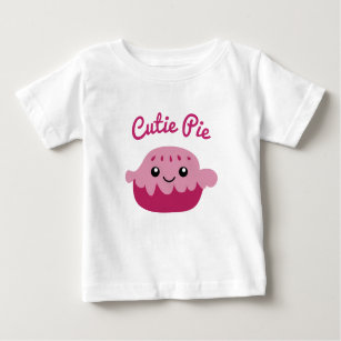 T-shirt Pour Bébé Cute Kawaii face Cutie Pie dessiner la fille