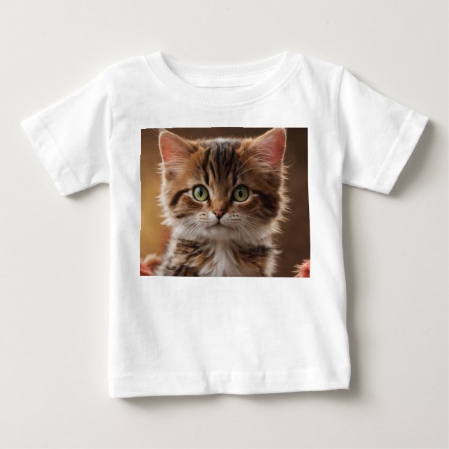 T-shirt Pour Bébé Cute Kitten (Devant)