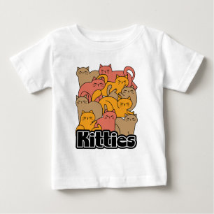 T-shirt Pour Bébé Cute Kitties Design - Cat Art adorable