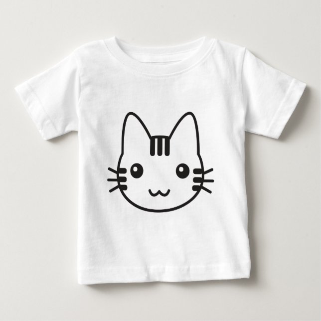 T-shirt Pour Bébé Cute Kitty (Devant)
