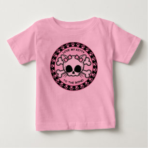 T-shirt Pour Bébé Cute Kitty Crâne