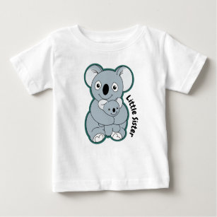 T-shirt Pour Bébé Cute koala étreinte petite soeur petit frère