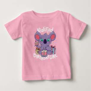 T-shirt Pour Bébé Cute Koala Ours Koalified Anniversaire fille rose