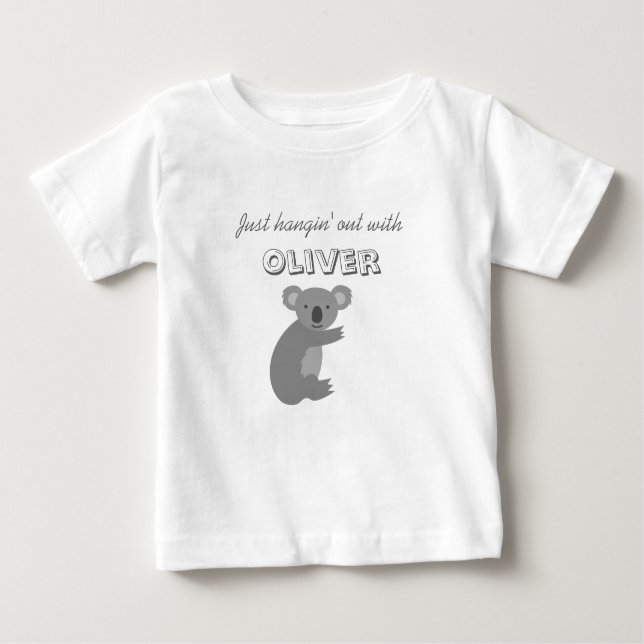 T-shirt Pour Bébé Cute koala personnalisé ours bébé romper costume c (Devant)