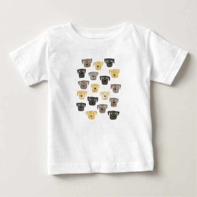 T-shirt Pour Bébé Cute Labrador Retriever Chien (Devant)