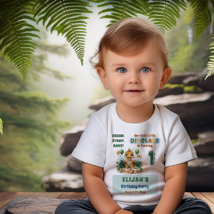 T-shirt Pour Bébé Cute Little Dinosaur Garçon 1ère fête d'anniversai