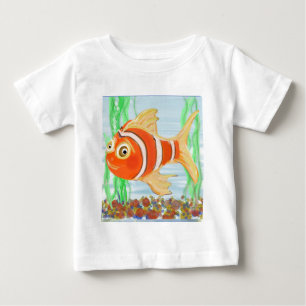 T-shirt Pour Bébé Cute Little Fishie Swimming