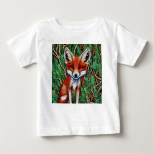 T-shirt Pour Bébé Cute Little Wilderness Fox