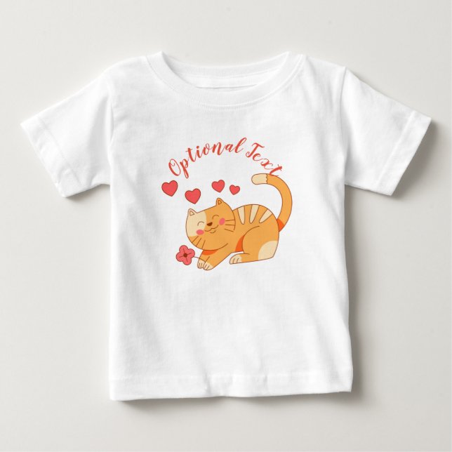 T-shirt Pour Bébé Cute Lote Orange Tabby Kitten (Devant)