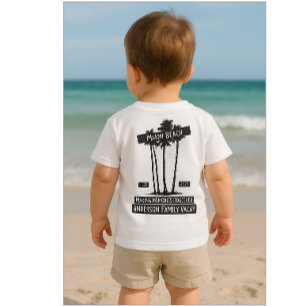 T-shirt Pour Bébé Cute Miami Beach Correspondant Vacances familiales