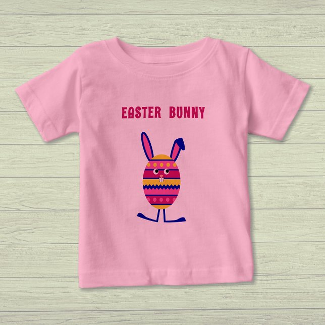 T-shirt Pour Bébé Cute oeuf de Pâques lapin rose (Créateur téléchargé)