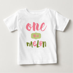 T-shirt Pour Bébé Cute One in a Melon First Birthday Girl adorable