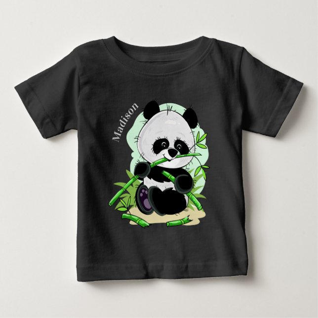 T-shirt Pour Bébé Cute Panda (Devant)