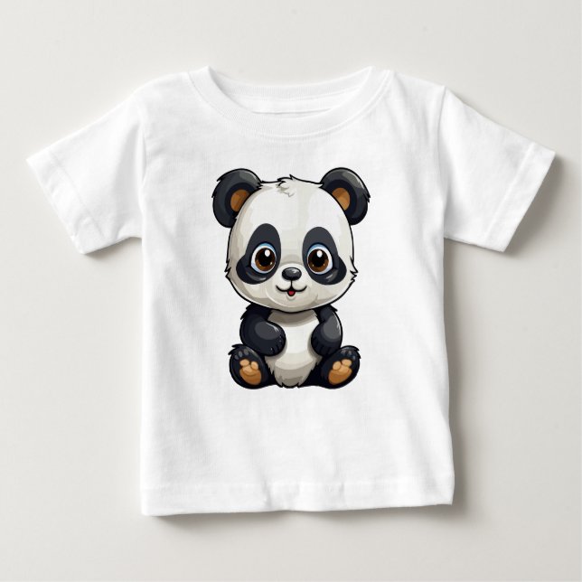 T-shirt Pour Bébé Cute panda (Devant)