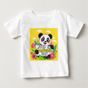 T-shirt Pour Bébé Cute Panda "Passez Une Journée Pandastique"