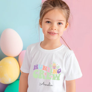T-shirt Pour Bébé Cute Pastel Chasse à l'équipage de Pâques Chasse a