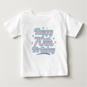 T-shirt Pour Bébé Cute Pastel Fête le 70e anniversaire