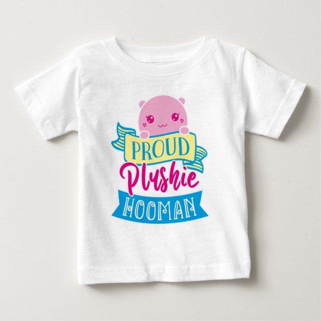 T-shirt Pour Bébé Cute Perzonalized Fière Plushie Hooman (Devant)