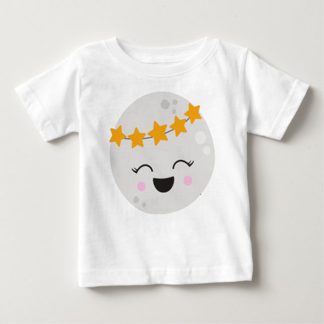 T-shirt Pour Bébé Cute Planet, Kawaii Planet, Étoiles, Espace, Cosmo (Devant)