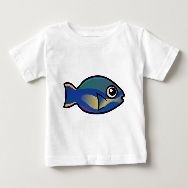 T-shirt Pour Bébé Cute poisson perroquet princesse (Devant)