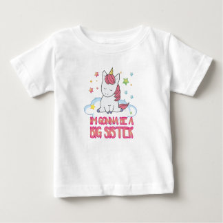 T-shirt Pour Bébé Cute Rose Magique Unicorne Je vais être grande soe