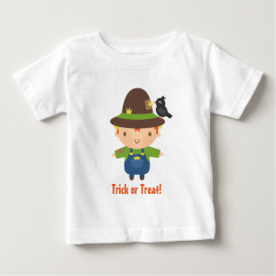 T-shirt Pour Bébé Cute Scarecrow Garçon Enfants Halloween