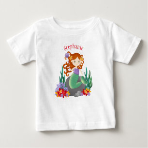 T-shirt Pour Bébé Cute sirène